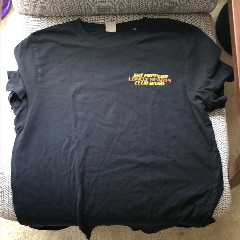 Oversized Large Black Beatles t-shirt